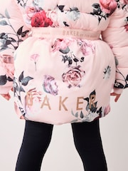 Baker by Ted Baker Pink Floral Padded Coat - Image 7 of 16