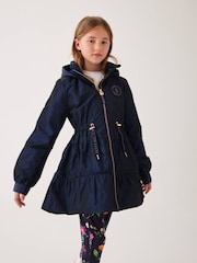 Baker by Ted Baker Navy Shower Resistant Frill Coat - Image 1 of 12