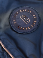 Baker by Ted Baker Navy Shower Resistant Frill Coat - Image 10 of 12