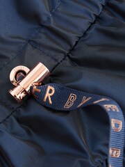 Baker by Ted Baker Navy Shower Resistant Frill Coat - Image 11 of 12