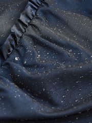 Baker by Ted Baker Navy Shower Resistant Frill Coat - Image 12 of 12