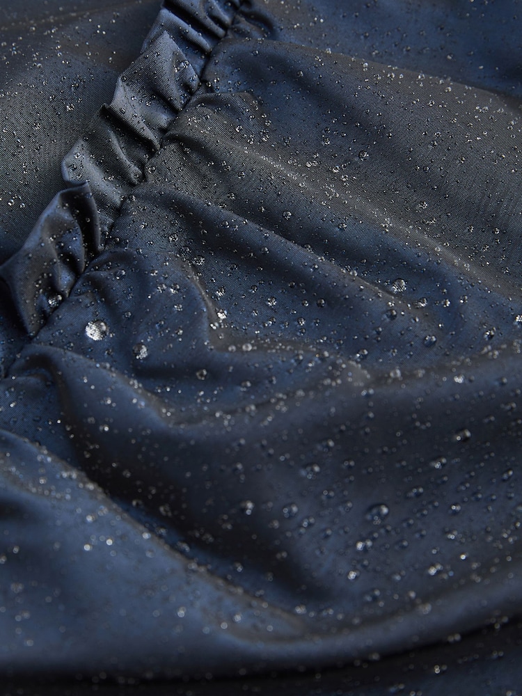 Baker by Ted Baker Navy Shower Resistant Frill Coat - Image 12 of 12