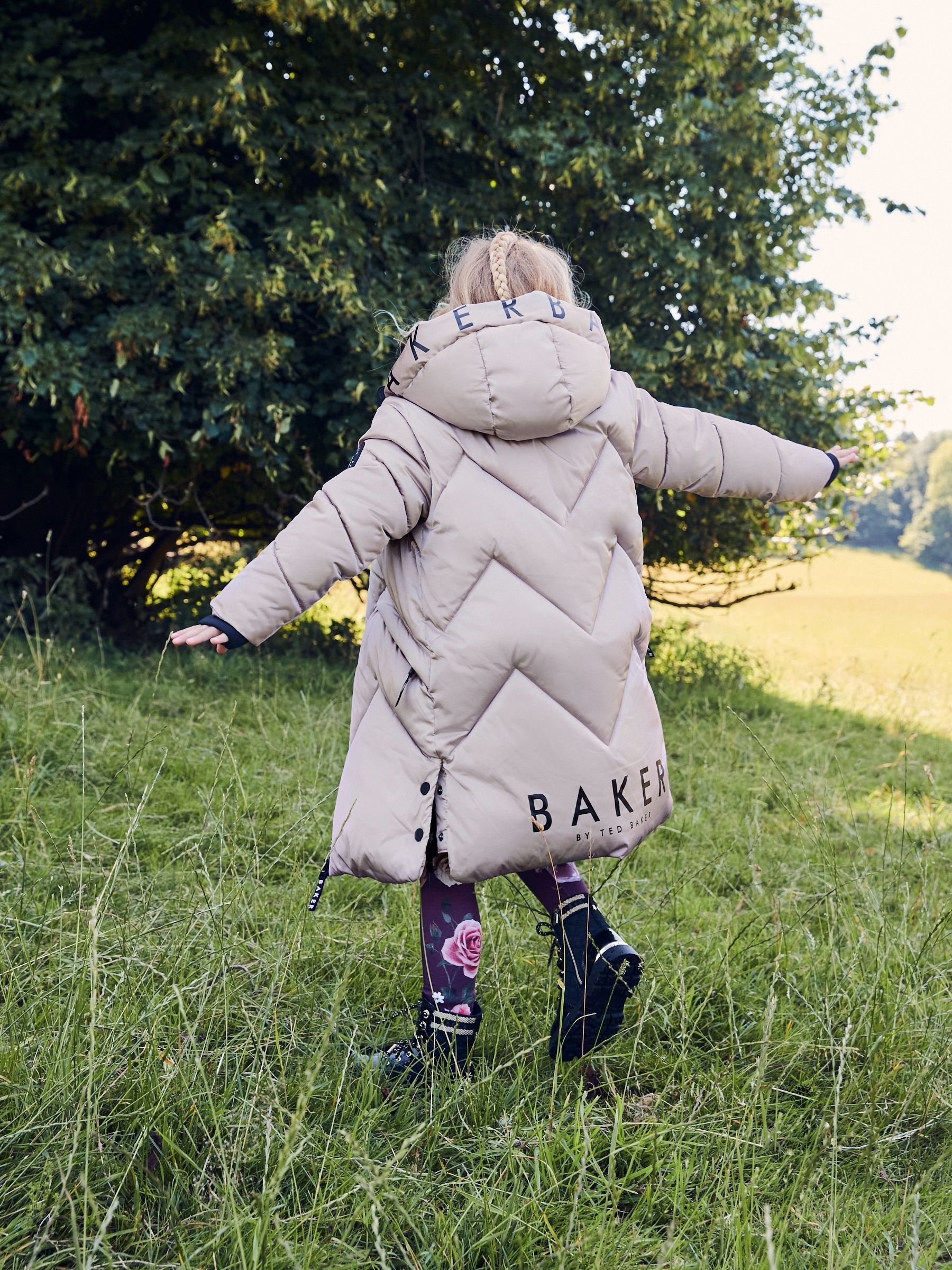 Ted Baker Girls Shower Resistant Long Padded Coat