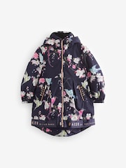 Baker by Ted Baker Navy Shower Resistant Printed Raincoat - Image 10 of 16