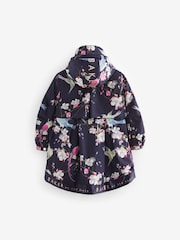 Baker by Ted Baker Navy Shower Resistant Printed Raincoat - Image 11 of 16