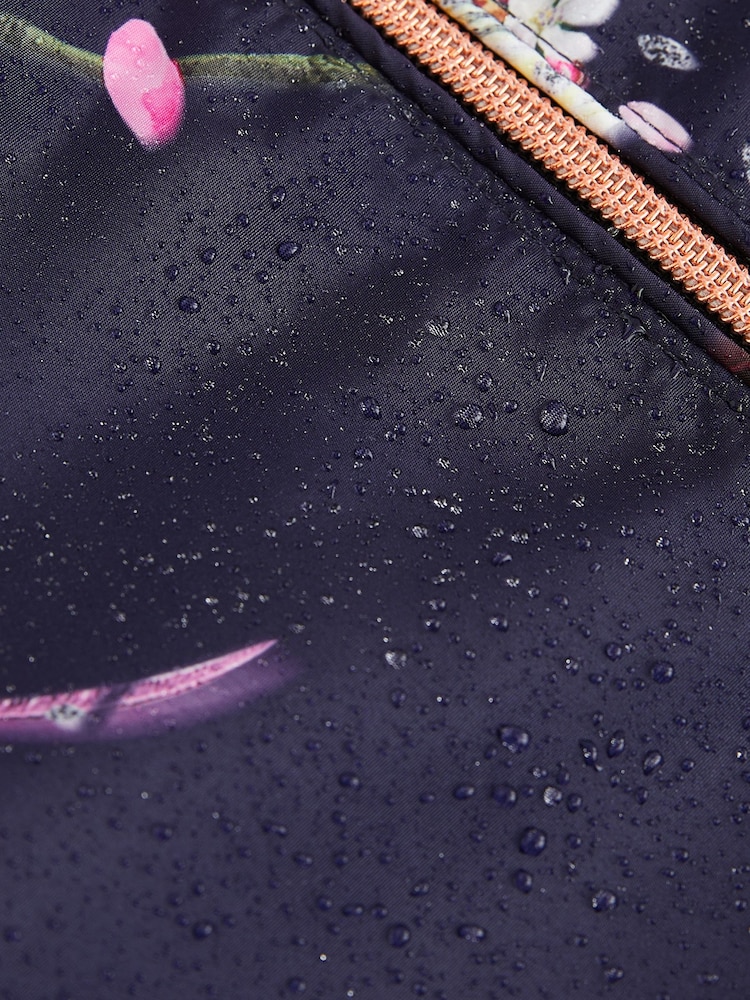 Baker by Ted Baker Navy Shower Resistant Printed Raincoat - Image 16 of 16
