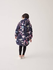 Baker by Ted Baker Navy Shower Resistant Printed Raincoat - Image 4 of 16