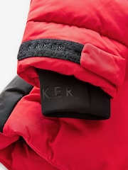 Rot - Baker by Ted Baker – Spritzwassergeschützter, wattierter schwarzer Mantel mit Gürtel - Bild 12 von 14