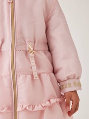 Baker by Ted Baker Pink Shower Resistant Frill Coat - Image 5 of 11