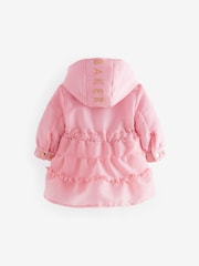 Baker by Ted Baker Pink Shower Resistant Frill Coat - Image 8 of 11