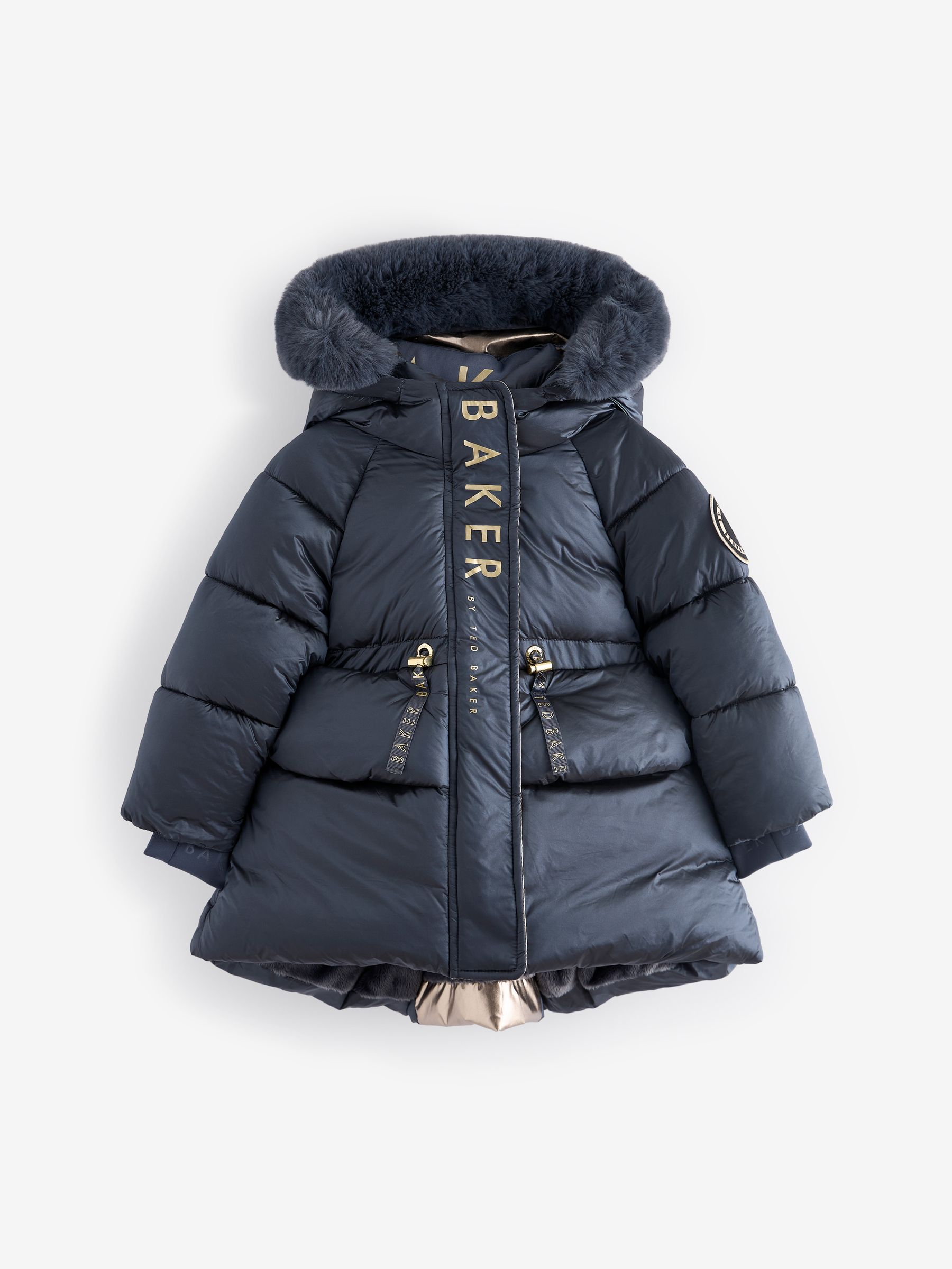 Baker by Ted Baker Navy Pearl Shower Resistant Padded Coat