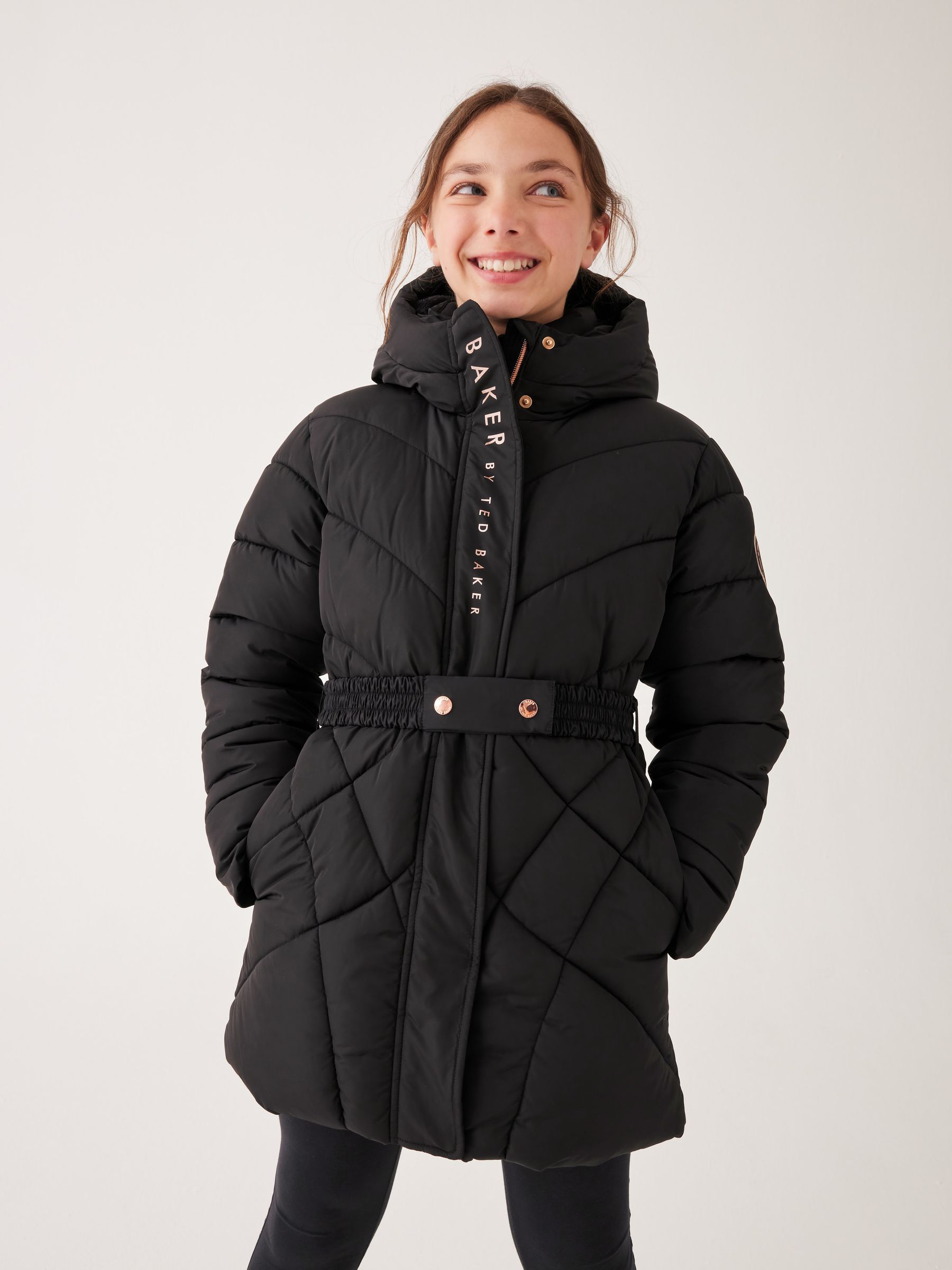 Ted baker black puffer coat discount