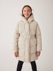 Baker by Ted Baker Shower Resistant Wrap Hood Belted Padded Coat - Image 1 of 16