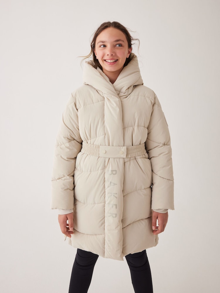 Baker by Ted Baker Shower Resistant Wrap Hood Belted Padded Coat - Image 1 of 16