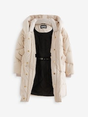 Baker by Ted Baker Shower Resistant Wrap Hood Belted Padded Coat - Image 13 of 16