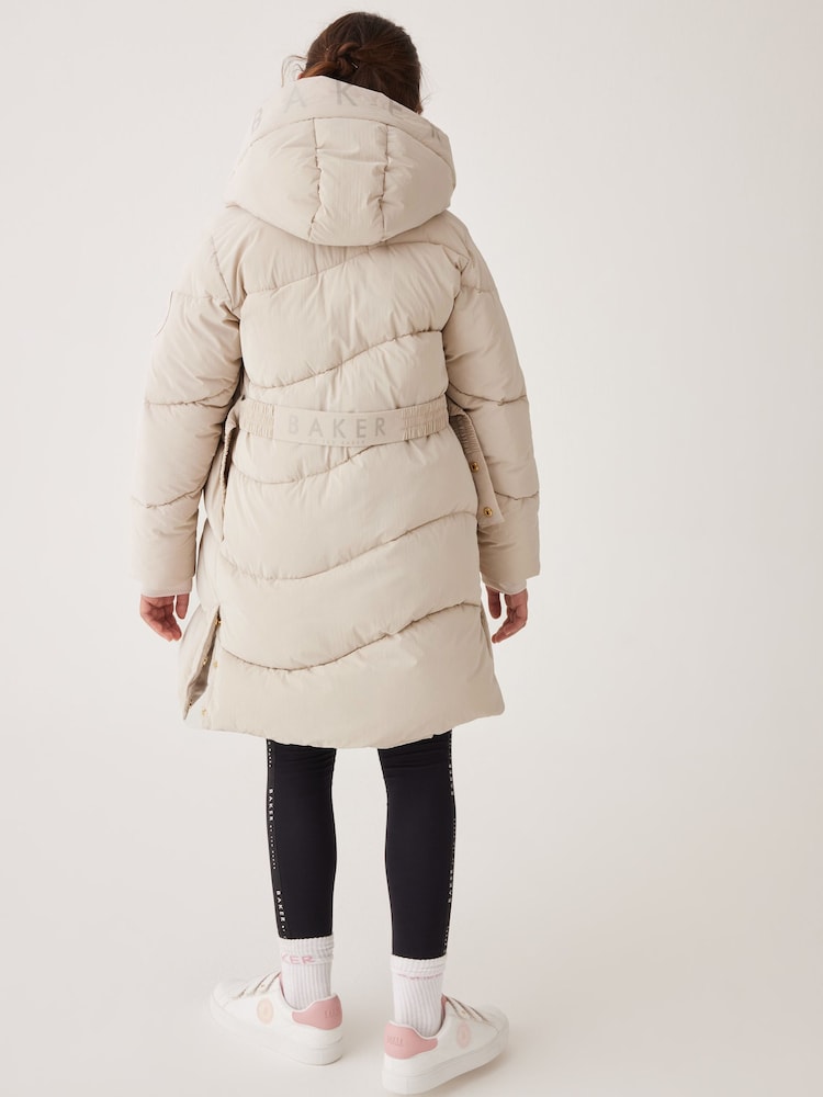 Baker by Ted Baker Shower Resistant Wrap Hood Belted Padded Coat - Image 2 of 16
