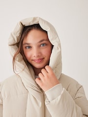 Baker by Ted Baker Shower Resistant Wrap Hood Belted Padded Coat - Image 4 of 16