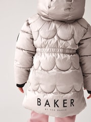 Baker by Ted Baker Oyster Shower Resistant Scallop Padded Coat - Image 5 of 17