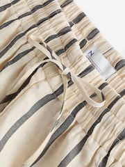 Ecru Premium Ramie Blend Stripe Boy Shorts - Image 6 of 8