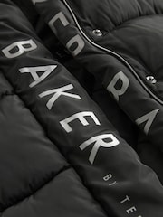 أسود - معطف مبطن مقاوم للماء مزود بحزام وغطاء للرأس من Baker By Ted Baker - صورة 10 من 13