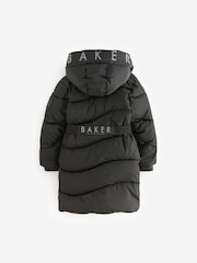 أسود - معطف مبطن مقاوم للماء مزود بحزام وغطاء للرأس من Baker By Ted Baker - صورة 9 من 13