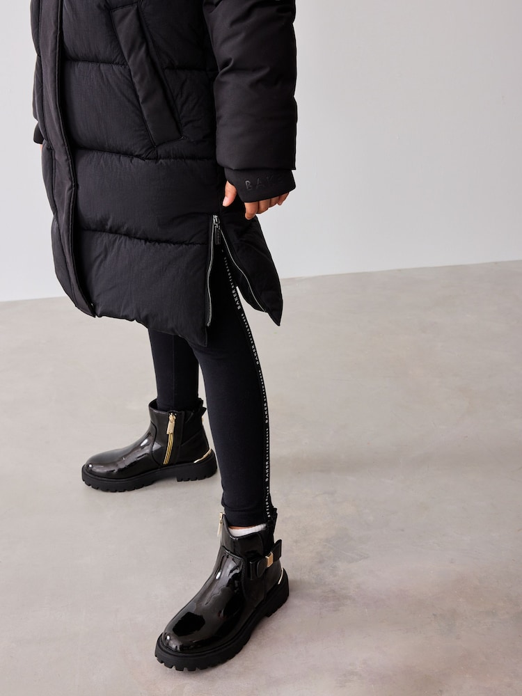 Parka Baker by Ted Baker noire longue à ceinture utilitaire imperméable - Image 10 of 19