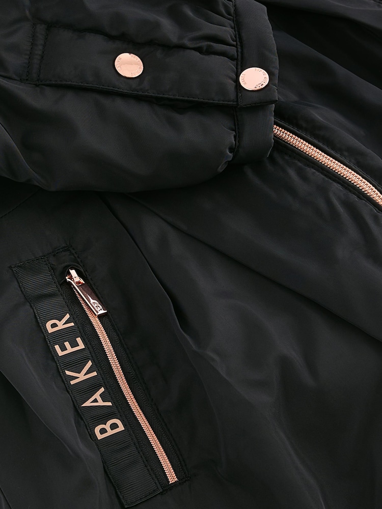 Baker by Ted Baker Navy Shower Resistant Printed Raincoat - Image 18 of 18