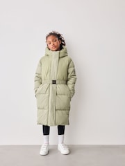 Baker by Ted Baker Khaki Green Shower Resistant Belted Coat - Image 1 of 17