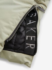 Baker by Ted Baker Khaki Green Shower Resistant Belted Coat - Image 16 of 17