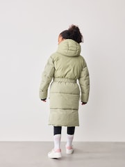 Baker by Ted Baker Khaki Green Shower Resistant Belted Coat - Image 2 of 17