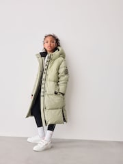 Baker by Ted Baker Khaki Green Shower Resistant Belted Coat - Image 3 of 17