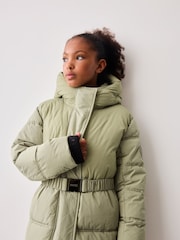 Baker by Ted Baker Khaki Green Shower Resistant Belted Coat - Image 5 of 17