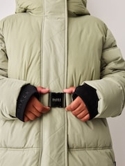Baker by Ted Baker Khaki Green Shower Resistant Belted Coat - Image 7 of 17