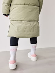 Baker by Ted Baker Khaki Green Shower Resistant Belted Coat - Image 9 of 17