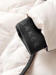 Baker by Ted Baker Cream Shower Resistant Padded Belted Parka - Image 13 of 14