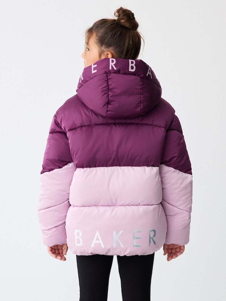 Baker by Ted Baker Multi Shower Resistant Colour Block Padded Coat - Image 2 of 13