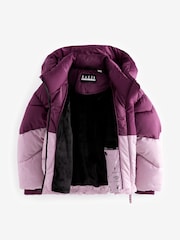 Baker by Ted Baker Multi Shower Resistant Colour Block Padded Coat - Image 8 of 13