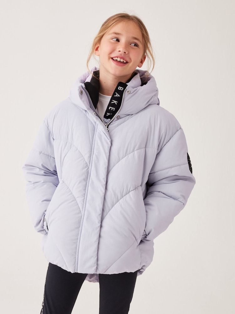 Baker by Ted Baker Lilac Purple Shower Resistant Short Padded Coat - Image 1 of 13