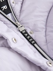 Baker by Ted Baker Lilac Purple Shower Resistant Short Padded Coat - Image 13 of 13