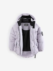 Baker by Ted Baker Lilac Purple Shower Resistant Short Padded Coat - Image 8 of 13
