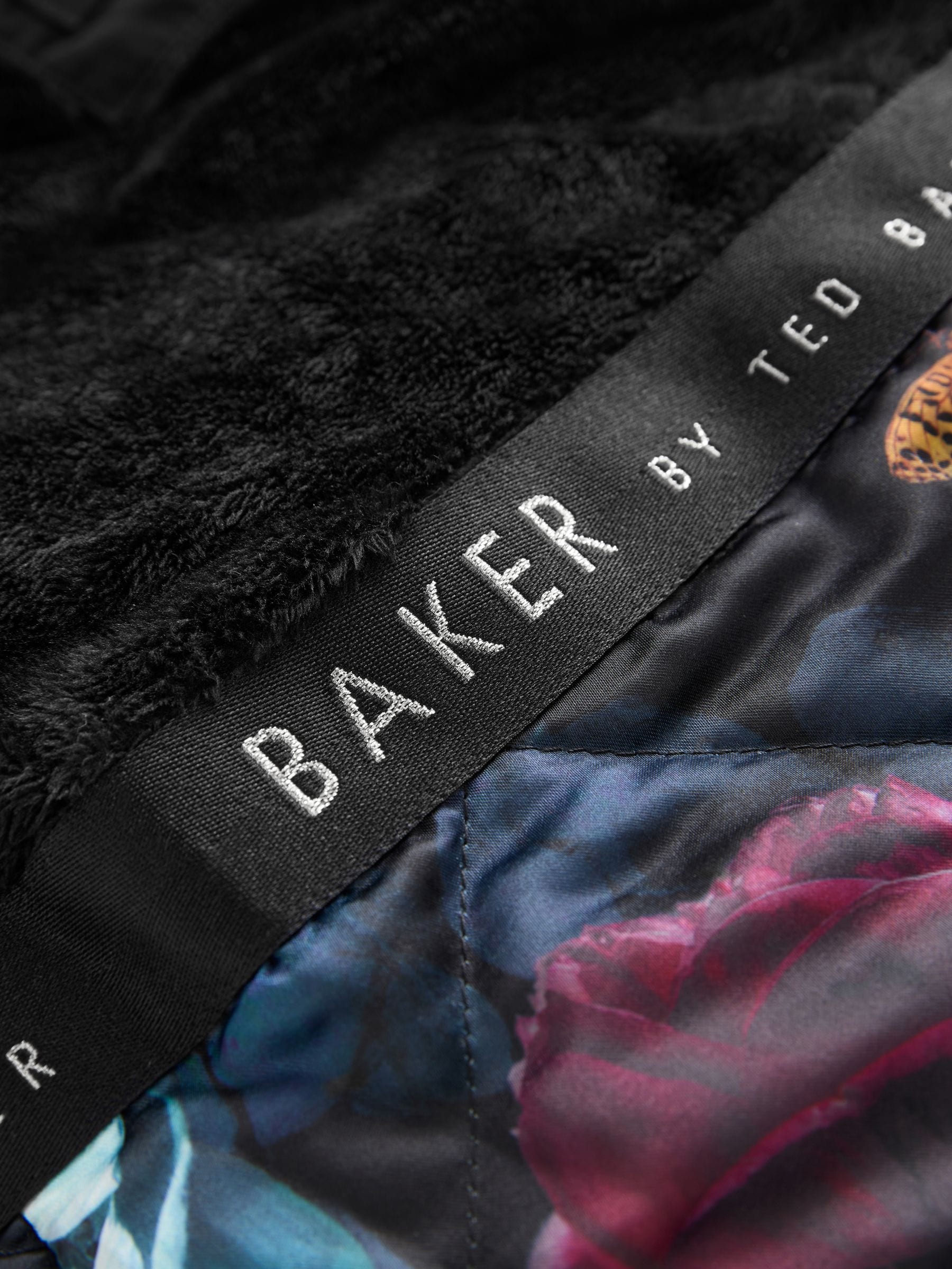 Buy Baker by Ted Baker Shower Resistant Bow Longline Belted Black Coat from Next Luxembourg