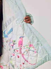 Baker by Ted Baker Mint Green Shower Resistant Bow Belted Padded Coat - Image 13 of 20