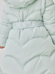 Baker by Ted Baker Mint Green Shower Resistant Bow Belted Padded Coat - Image 14 of 20