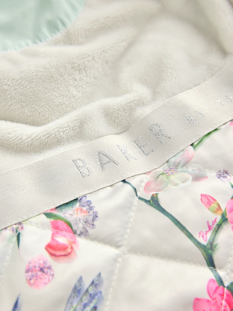 Baker by Ted Baker Mint Green Shower Resistant Bow Belted Padded Coat - Image 17 of 20