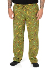 Vanilla Underground Green Teenage Mutant Ninja Turtles 100% Cotton Pyjama Joggers - Image 2 of 6