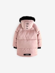 Baker by Ted Baker Pink Shower Resistant Padded Longline Parka - Image 11 of 19