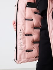 Baker by Ted Baker Pink Shower Resistant Padded Longline Parka - Image 9 of 19