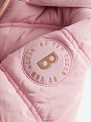 Baker by Ted Baker Shower Resistant Pink Bow Belted Padded Coat - Image 15 of 15