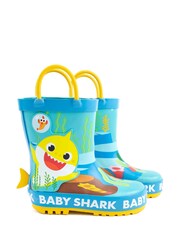 Vanilla Underground Blue Baby Shark Kids Character Wellies - Image 1 of 5