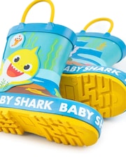 Vanilla Underground Blue Baby Shark Kids Character Wellies - Image 3 of 5